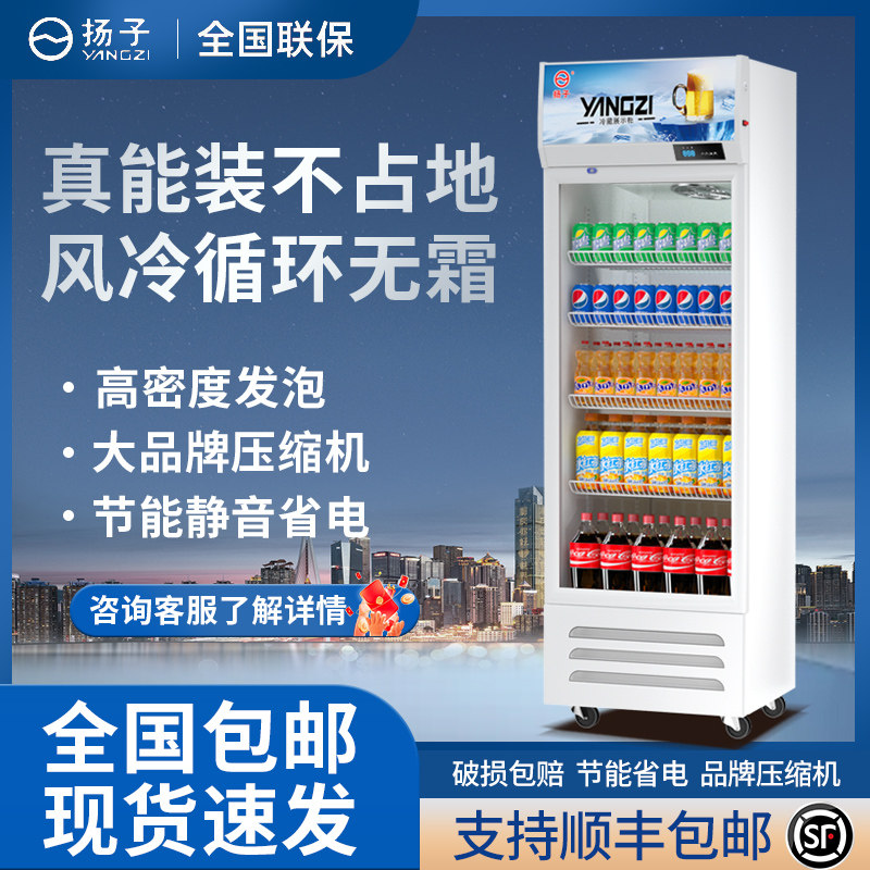 扬子铜管饮料展示柜冷藏冰柜保鲜双开门冷柜商用单门啤酒冰箱立式