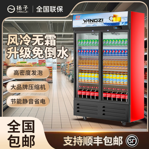 扬子铜管饮料展示柜冷藏冰柜保鲜双开门冷柜商用单门啤酒冰箱立式