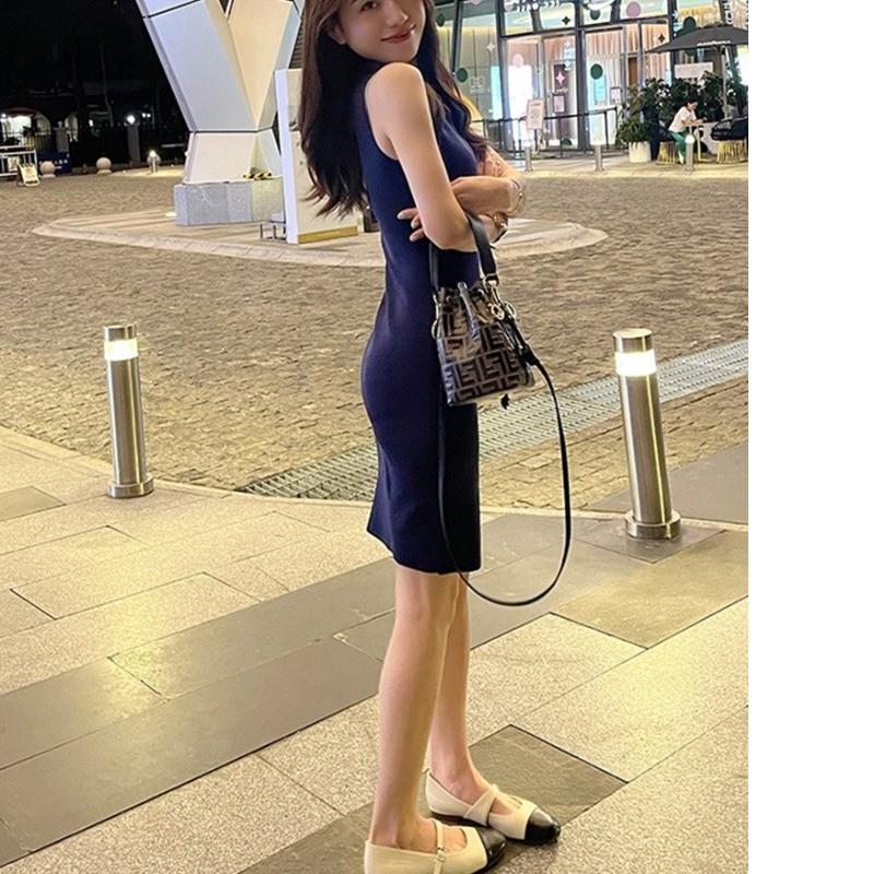 SOLENELARA小个子纯欲性感无袖背心裙子女夏季新款高级感别致外穿