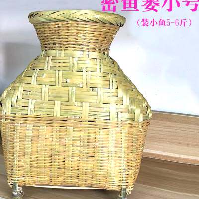 亮鱼篓贵州手工艺竹制品三穗竹编竹篓茶叶篓杨梅篓芭磊小号特大号
