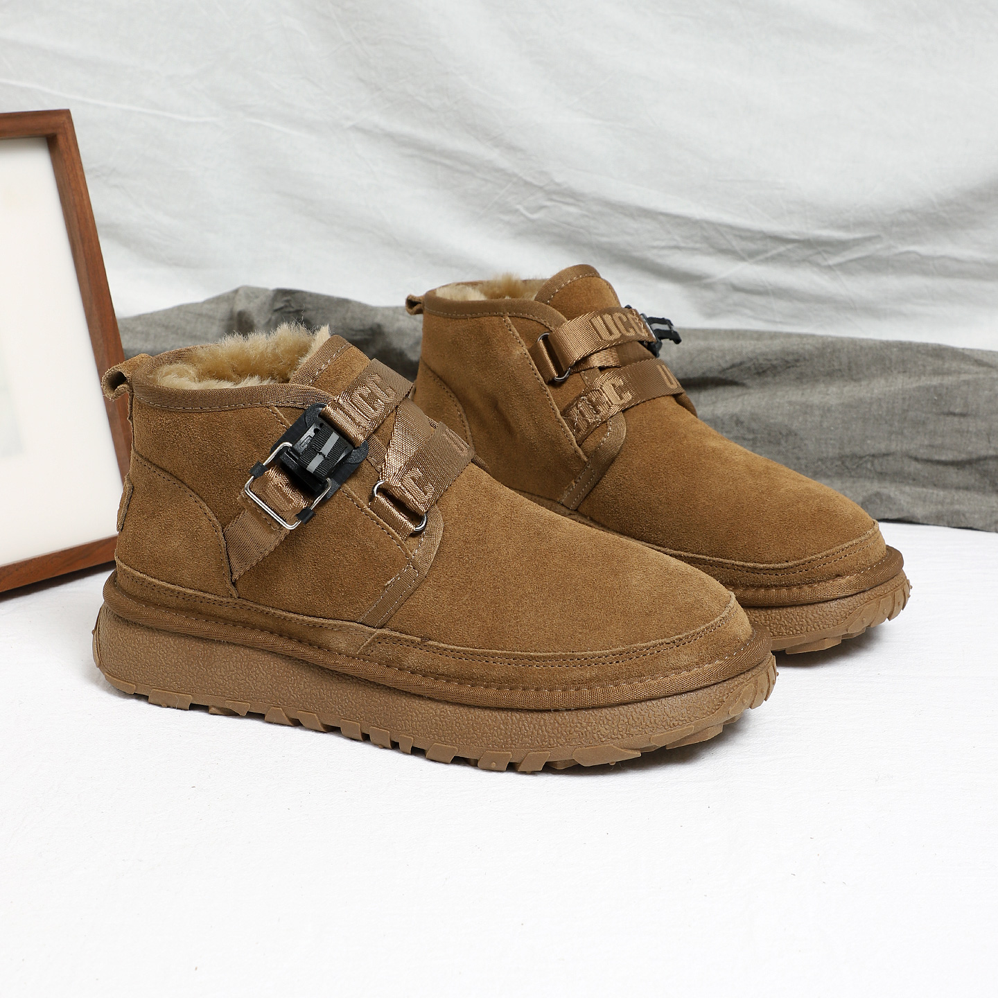 真皮毛一体保暖雪地靴男2025新款