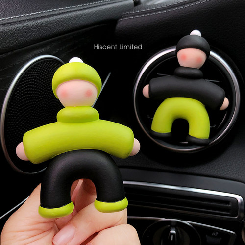 新车礼物创意小人出风口车载香薰