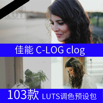 佳能 C-LOG clog 专用LUTS调色预设包 5D4 clog 灰片 lut C300