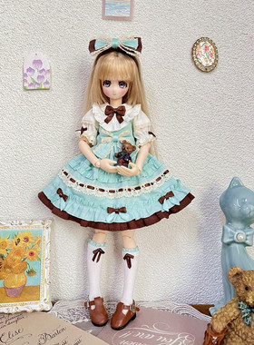 Azone blythe ob24 光魇双生 薄荷生巧主题Lolita娃衣四件套洋装