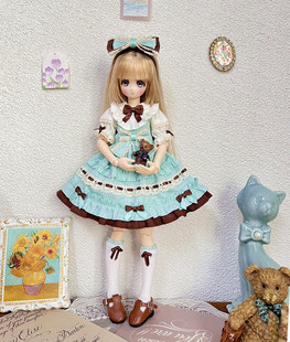 Azone blythe ob24 光魇双生 薄荷生巧主题Lolita娃衣四件套洋装