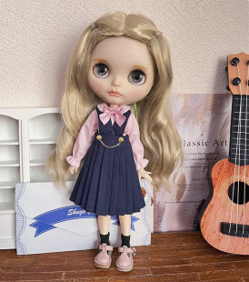 现货ob24 Azone 娃衣blythe小布 高校学院服百褶裙