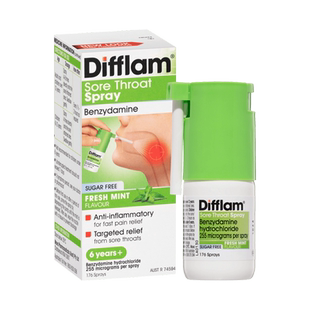 Difflam喉咙止痛喷雾慢性咽炎口腔溃疡扁桃体消炎消肿无糖15ml