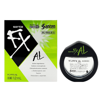 日本参天FXAL绿色新款止痒消炎眼药水12ml缓解过敏疲劳滴眼液