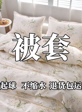 2025新款碎花被套单件纯100%透气被罩被套单人双人学生宿舍秋冬款