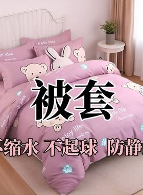清仓处理被套单件150×200冬季学生宿舍被罩200×230双人家用被套