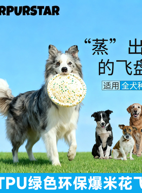 咬不坏狗狗玩具爆爆飞盘宠物解闷游泳浮水爆米花磨牙小中大型犬