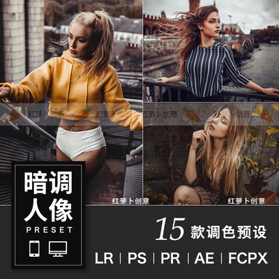 lrc暗调人像调色LR调色预设