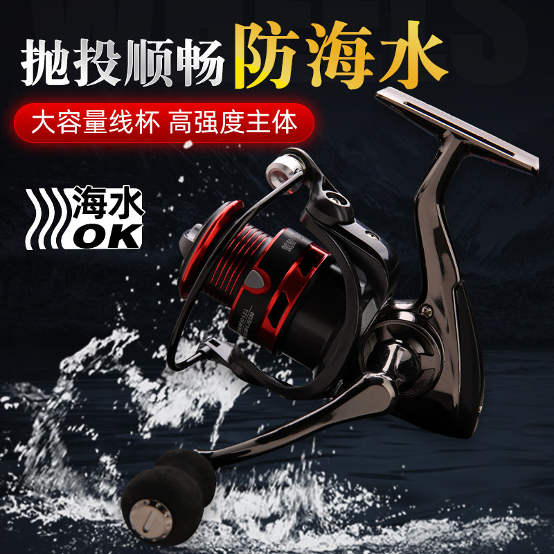 达瓦皇家纺车轮2500路亚远投斜口碳素路亚轮超轻微物轮鱼线轮bj