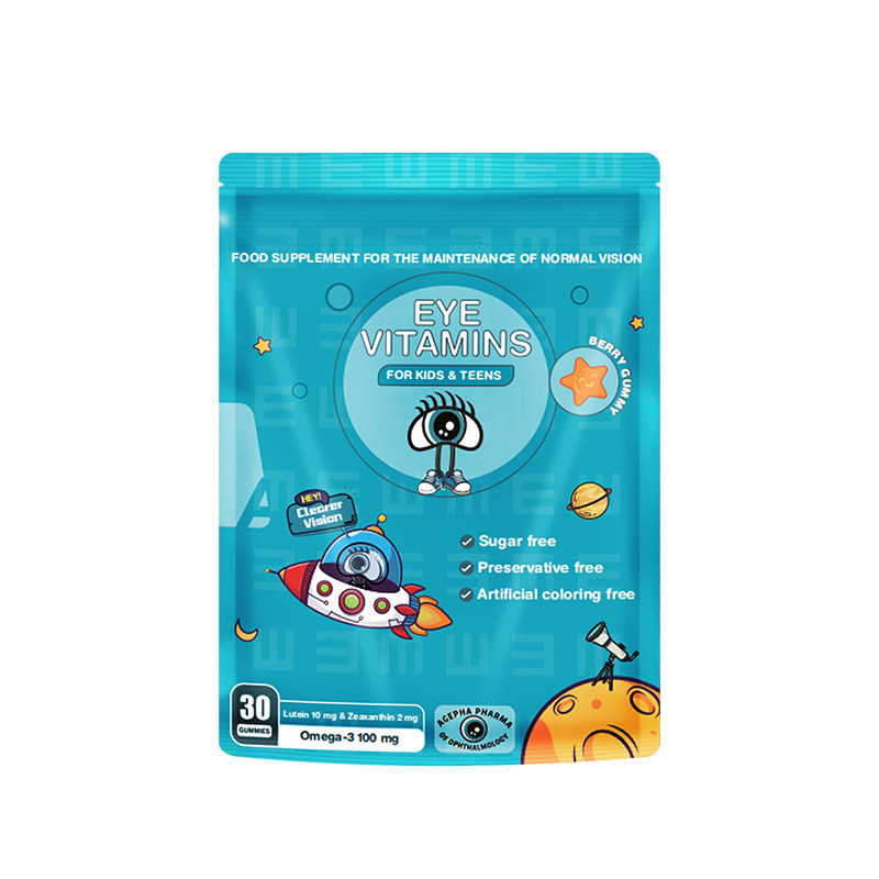 安瞧瞧元素儿童叶黄素软糖护眼补脑维他命omega3鱼油近视散光专用