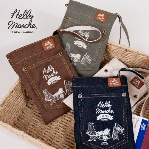 hello marche漫旅牛仔/帆布-小斜挎包/胸包/证件包/收纳包/手挽包