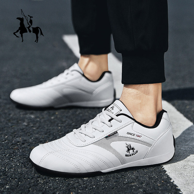 奈客保罗男2025春季鞋子新款皮面防水运动鞋男款橡胶底防滑休闲鞋