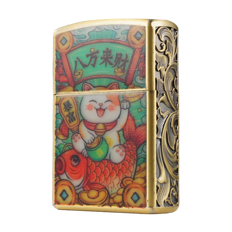 ZORRO佐罗ZK53夜光八方来财盔甲煤油打火机创意个性时尚国潮礼品
