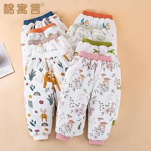 子秋冬加厚夹棉长裤 宝宝冬季 加厚女童男童裤 婴儿棉花保暖裤 子 棉裤