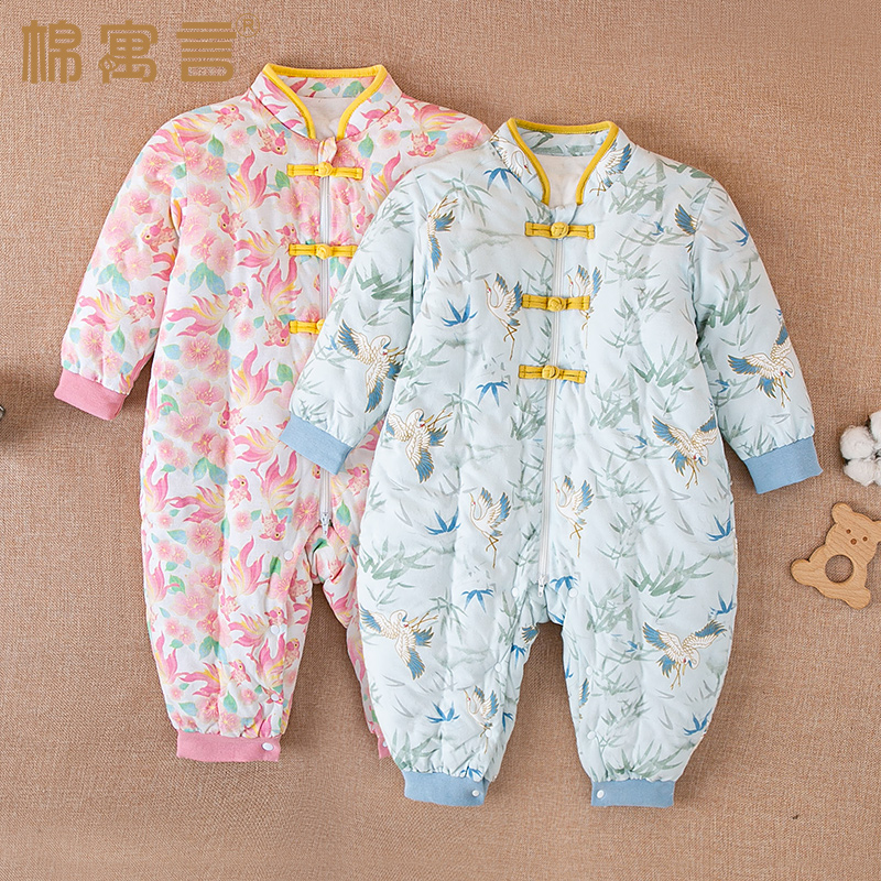 婴儿纯手工棉花棉衣冬装
