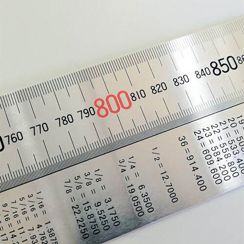 全新亲和牌工业级不锈钢直尺蚀刻刻度高精度JIS1级15cm-1m钢包邮