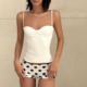 PUSS 纯欲少女简约修身 吊带背心女 WEIRD 性感修身 百搭辣妹上衣潮