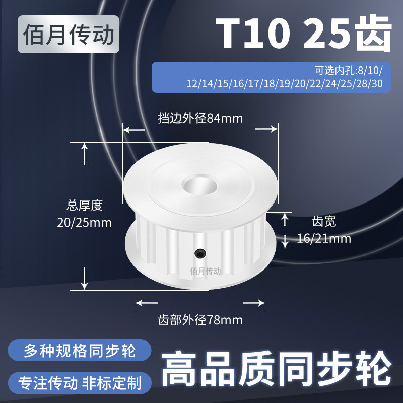 BAIYUE同步轮皮带轮橡胶同步带