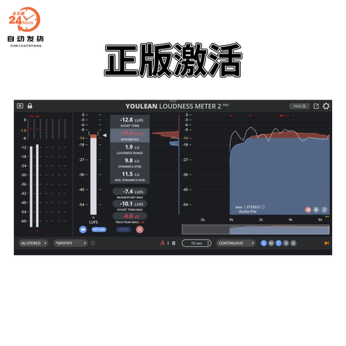 正版Youlean-Loudness-Meter-2 Pro智能音频响度测量软件