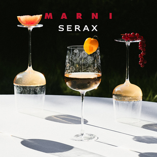 比利时Serax红白葡萄酒杯家用玻璃高脚杯香槟鸡尾酒杯Marni联名款