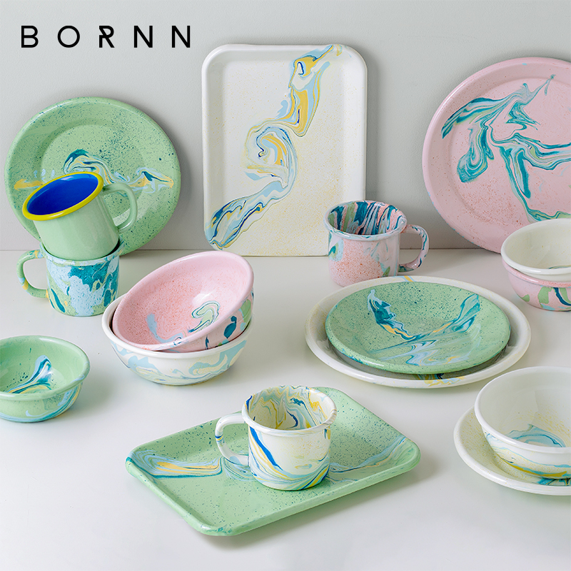 土耳其Bornn搪瓷餐具托盘长方形