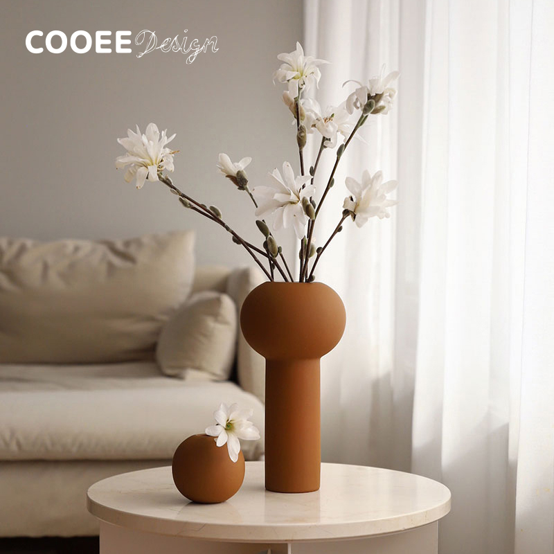 瑞典北欧陶瓷花瓶摆件客厅