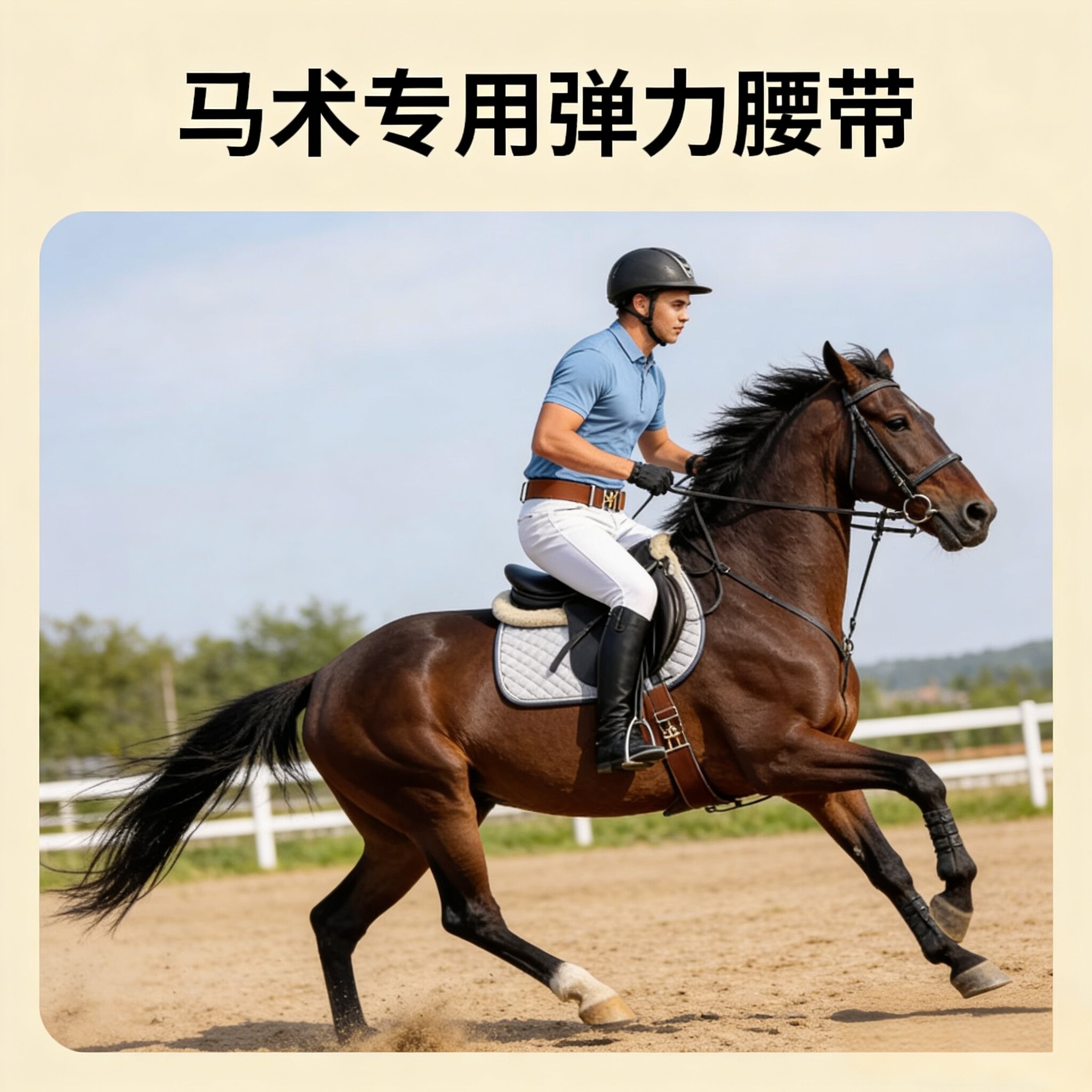 男士弹力防滑鲨鱼扣马术腰带