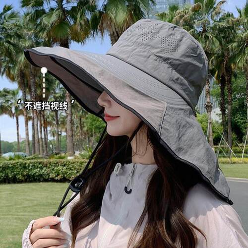 户外防晒帽子女夏季遮阳防紫外线