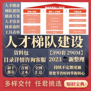 人才梯队建设资料精益员工储备方案继任体系规划流程管理模型ppt