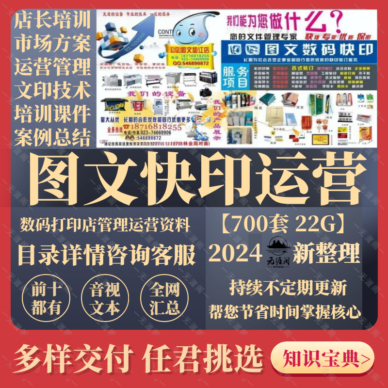 图文广告公司打印店快印文印店员工管理制度手册岗位职责操作规范