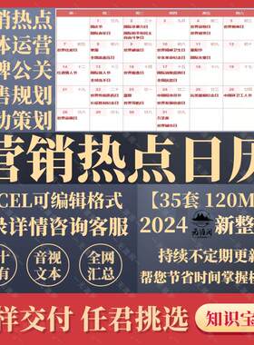 2026营销热点日历模板热点运营直播新媒体社群活动策划表格电子版