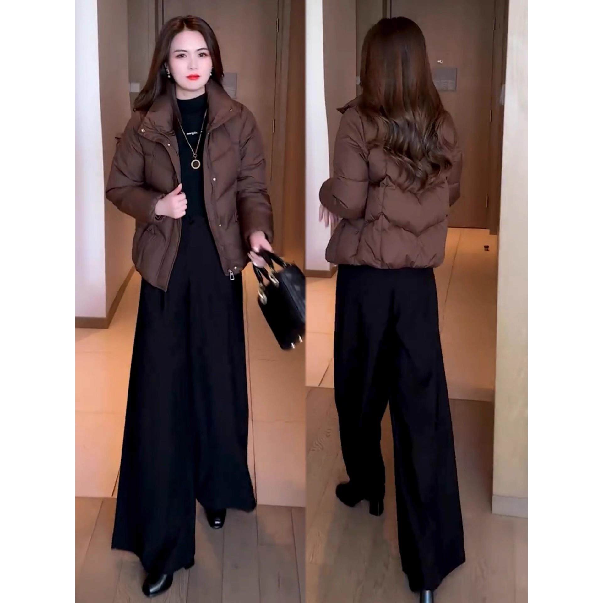 MONLOUVE时尚短款羽绒服女2025冬季新款洋气显瘦小个子加厚保暖衣