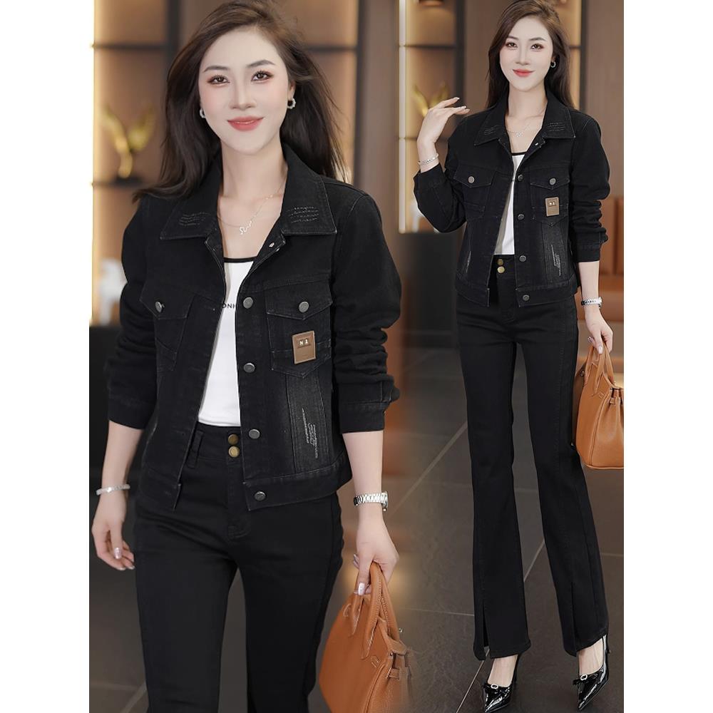 MONLOUVE时尚巨好看的早秋外套2025秋季新款今年流行爆款牛仔短夹