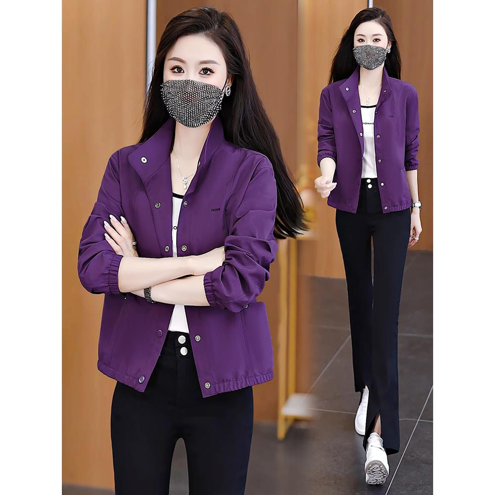 MONLOUVE时尚短外套女士2025秋季新款洋气宽松简约休闲显瘦百搭夹