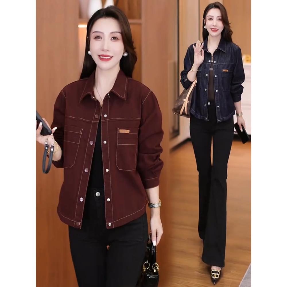 MONLOUVE时尚休闲短外套女士2025秋季新款气质宽松显瘦百搭减龄夹