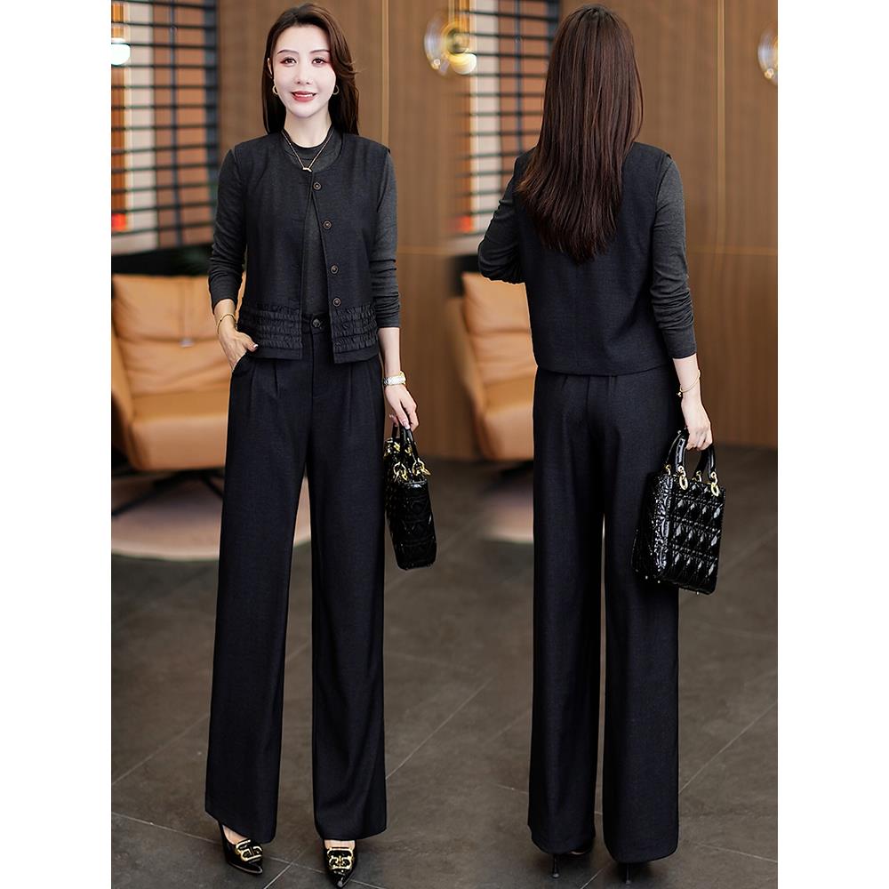 MONLOUVE巨好看的早秋套装女2025新款超火秋装穿搭一整套40减龄初