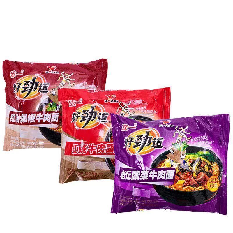 *#统一好劲道泡面整箱装混搭非油炸泡面袋装速食夜宵