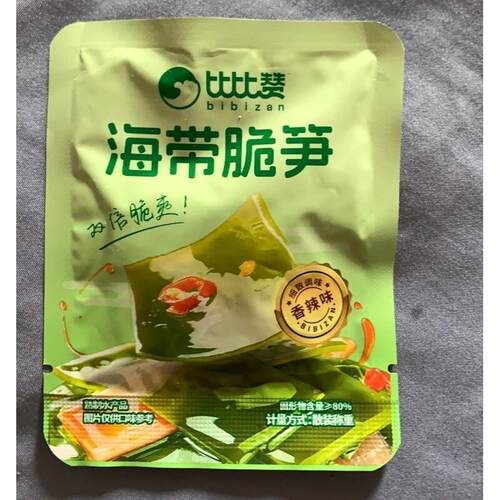 *比比赞海带脆笋酸辣口感独立小包装开袋即食休闲时光下饭菜小零