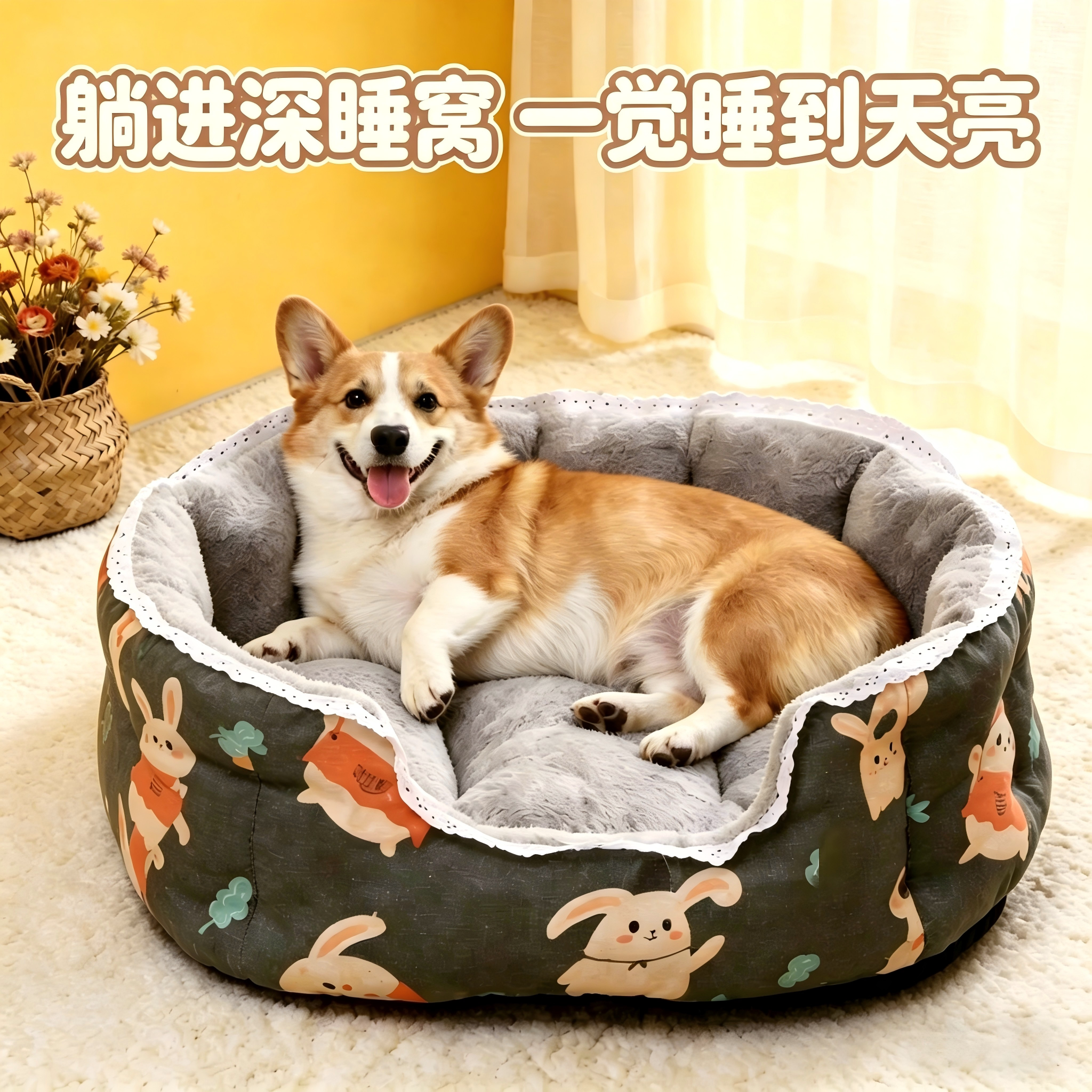 猫狗窝四季通用可拆洗狗狗睡窝图片