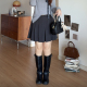 胖mm冬装 梨形大码 显瘦气质高腰a字毛呢百褶短裙女2266 喵喵 微胖