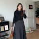 微胖 胖mm秋冬保暖拼接显瘦遮肚半高领内搭打底上衣3316 喵喵大码
