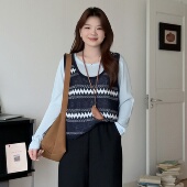 喵喵大码 时尚 女装 新款 简约T恤上衣背心两件套2016 胖mm春装 微胖