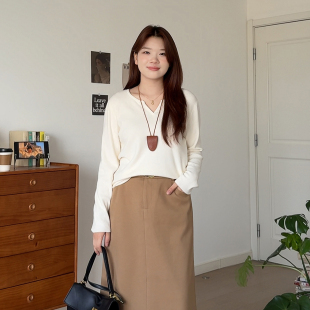 显瘦针织打底衫 微胖 适合胖mm秋季 女装 百搭休闲上衣0017 喵喵大码