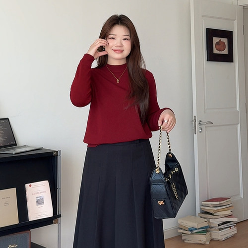微胖mm大码显瘦针织衫遮肚子上衣