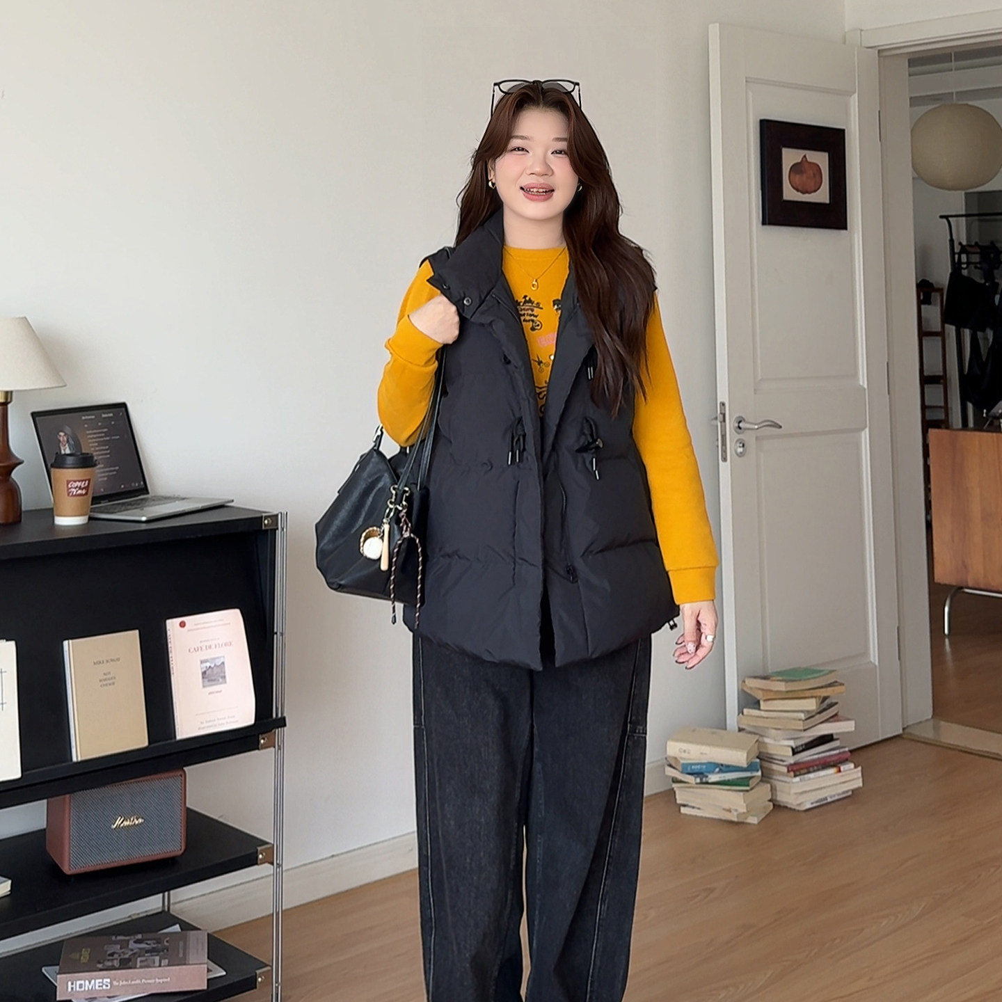 微胖的喵喵大码女装胖mm冬季巨好看的牛角扣棉衣马甲棉服外套1732,女装/女士精品,常规大码外套,淘宝优惠券,粉丝福利购,淘宝优惠卷