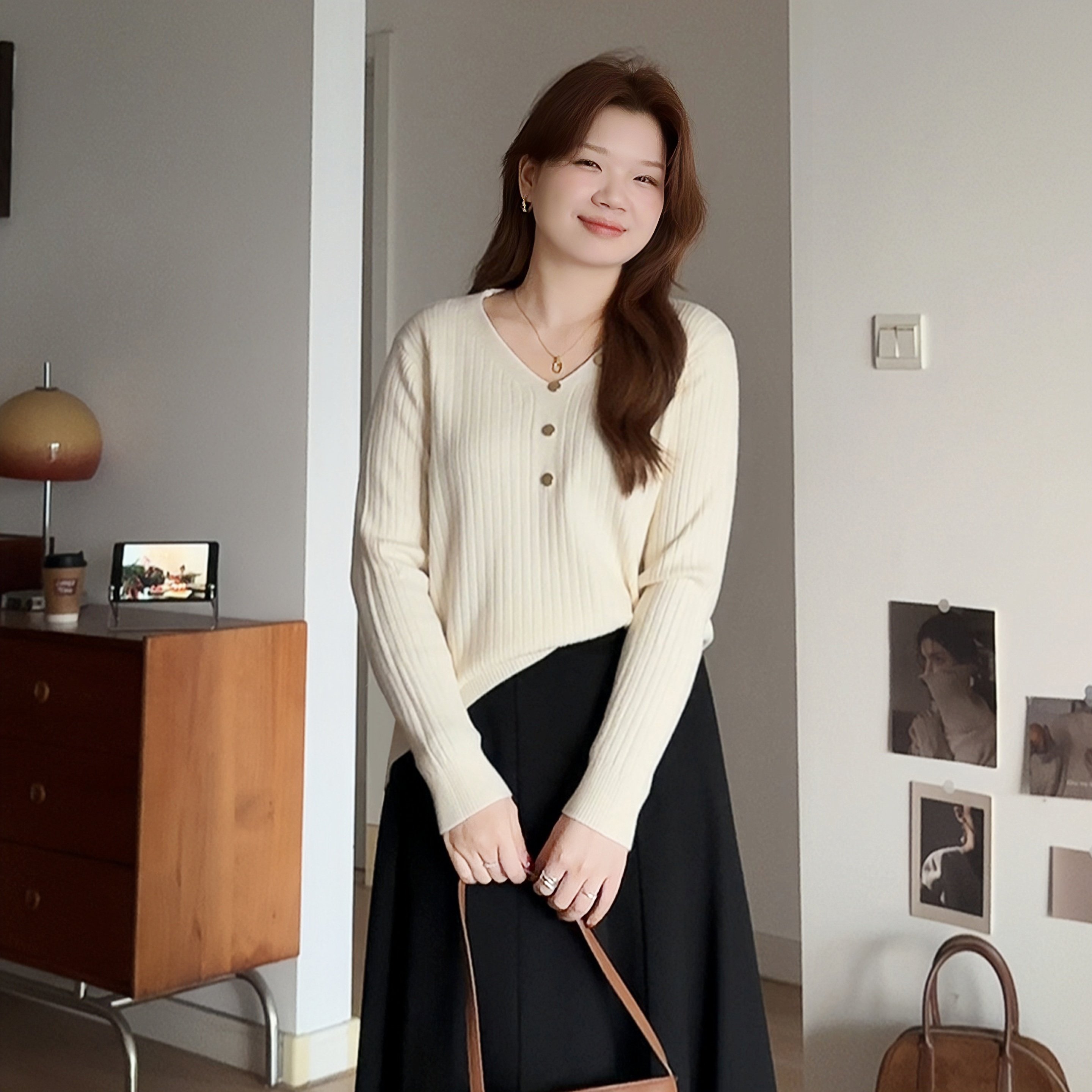 微胖的喵喵大码女装胖mm秋冬V领气质穿搭慵懒感毛衣针织上衣4426,女装/女士精品,大码内搭,淘宝优惠券,粉丝福利购,淘宝优惠卷